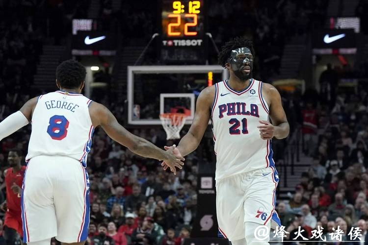 恩比德乔治狂打铁76人负魔术 老鹰送奇才7连败