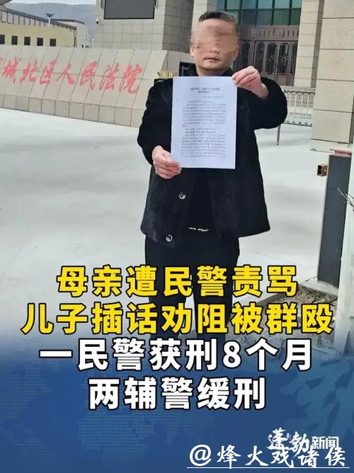 一民警获刑8个月、两辅警缓刑！“母亲遭民警责骂儿子劝阻被群殴”案维持原判